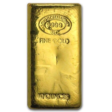 GOLD BAR 10 OZ. GOLD BAR 10 OZ.