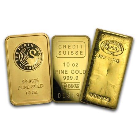 GOLD BAR 10 OZ. GOLD BAR 10 OZ.